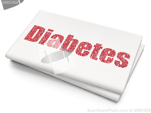 Image of Healthcare concept: Diabetes on Blank Newspaper background