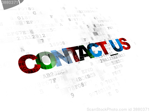 Image of Business concept: Contact us on Digital background