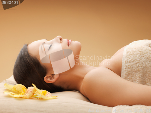 Image of beautiful woman in spa salon