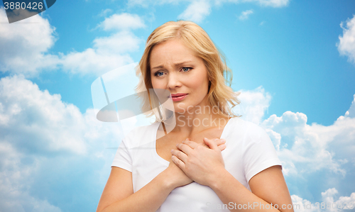 Image of unhappy woman suffering from heartache