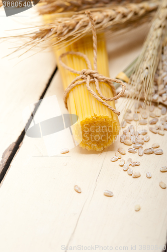 Image of organic Raw italian pasta and durum wheat 
