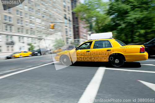 Image of Speeding NYC Taxi