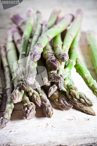 Image of fresh asparagus closeup 