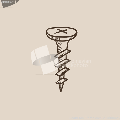 Image of Screw sketch icon.