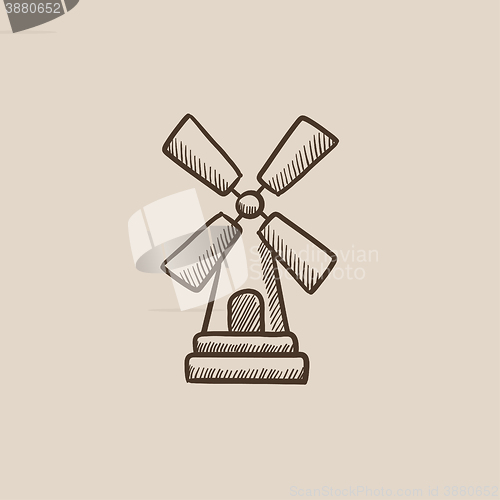 Image of Windmill sketch icon.