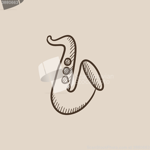 Image of Saxophone sketch icon.