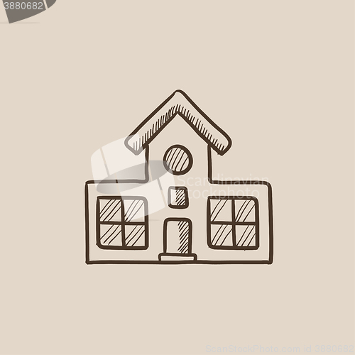 Image of Building sketch icon.