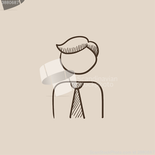 Image of Businessman sketch icon.