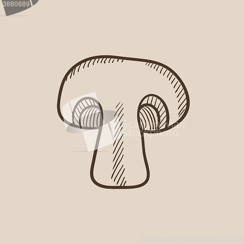 Image of Mushroom sketch icon.
