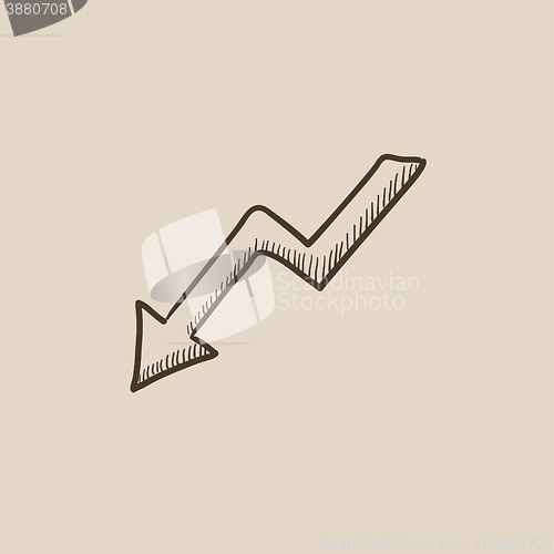 Image of Arrow downward sketch icon.