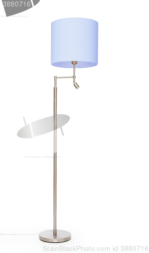Image of Blue floor lamp, isolated