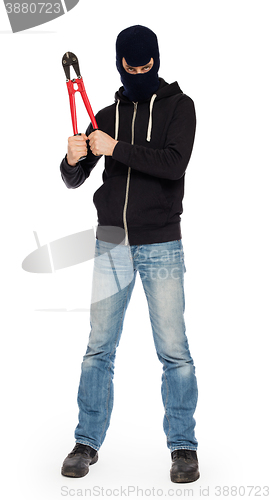 Image of Robber with red bolt cutters