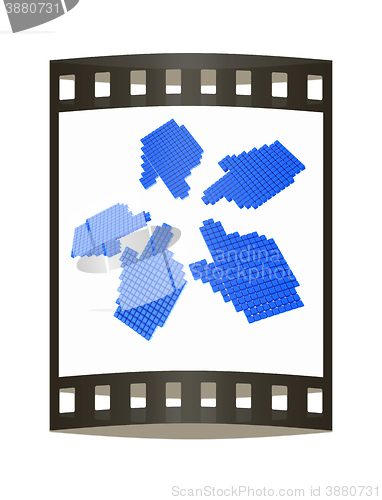 Image of Link selection computer mouse cursor on white background. The film strip