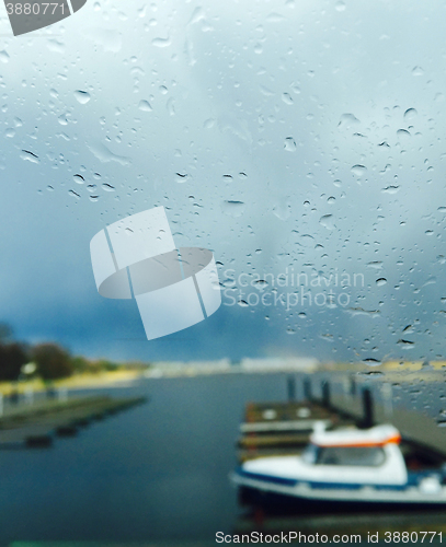 Image of rain drops on window