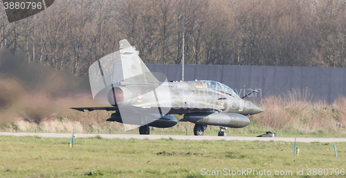 Image of LEEUWARDEN, NETHERLANDS - APRIL 11, 2016: French Air Force Dassa