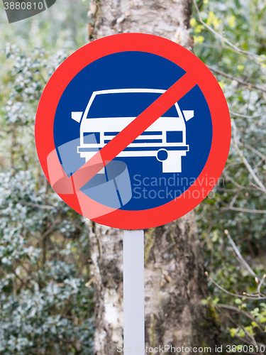 Image of No parking road sign old