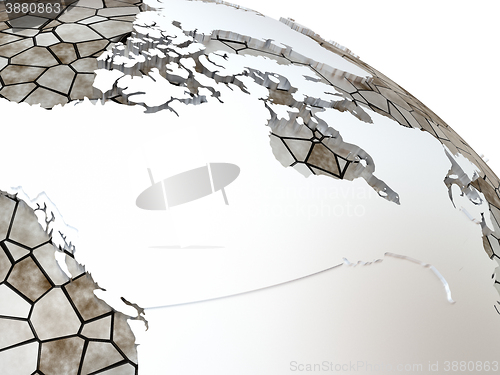 Image of Canada on translucent Earth