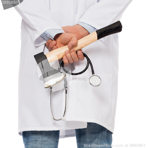 Image of Evil medic holding a small axe