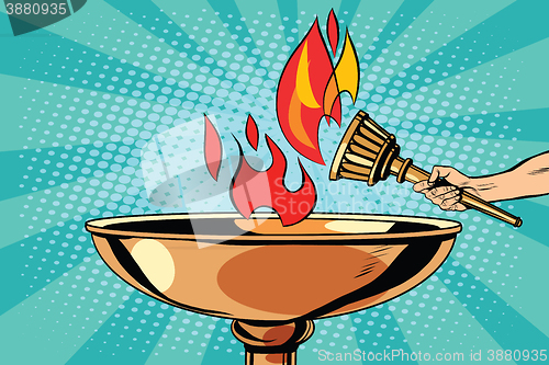 Image of Fire torch bowl of fire