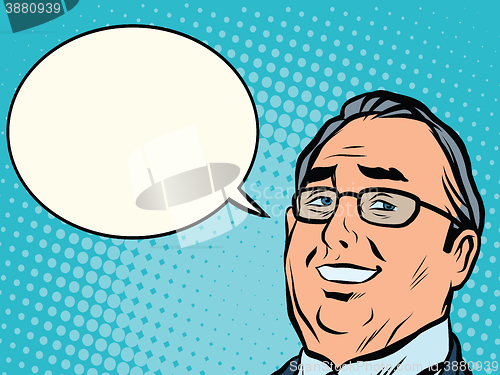 Image of face business boss comic book bubble