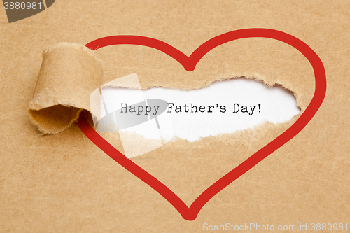 Image of Happy Fathers Day Torn Paper Concept