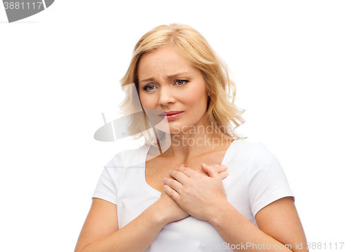 Image of unhappy woman suffering from heartache