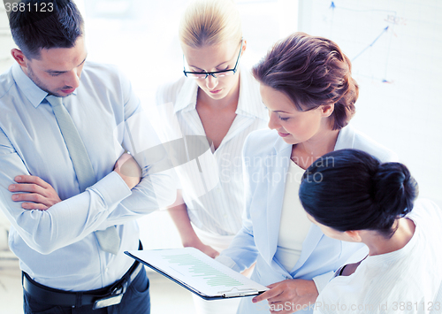 Image of business team having discussion in office