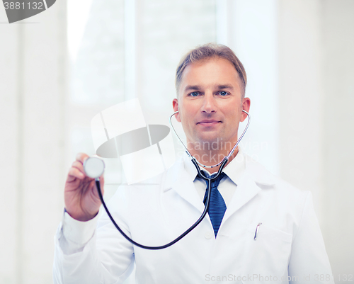 Image of male doctor with stethoscope