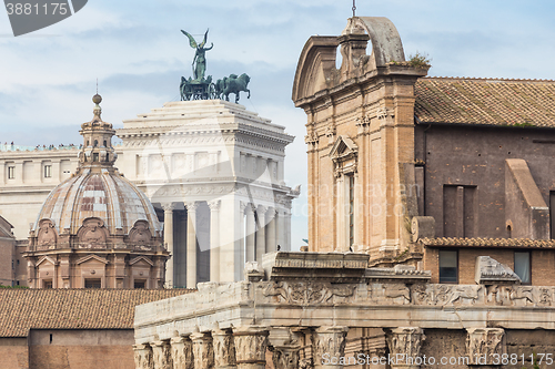 Image of Ruins of the Roman Forum in Rome, Italy. 