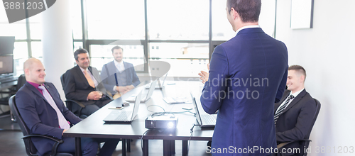 Image of Business presentation on corporate meeting.