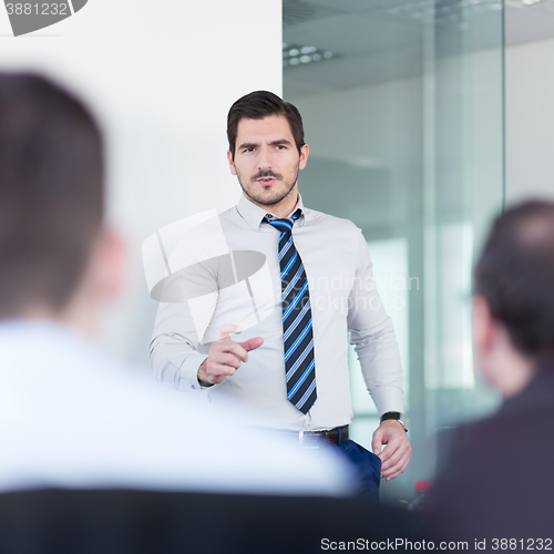 Image of Business team office meeting.