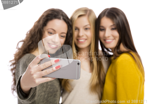 Image of Girls taking selfie