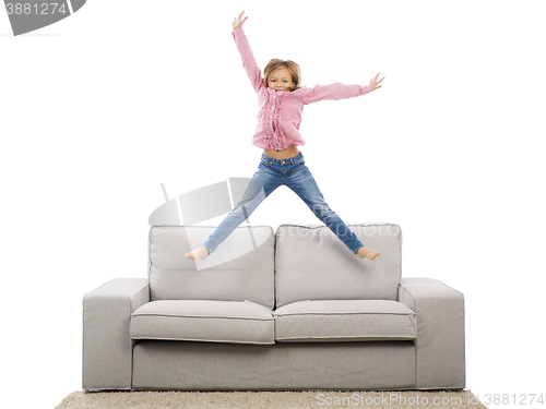 Image of LIttle girl jumping