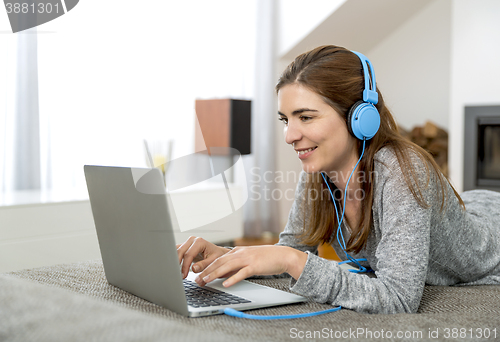 Image of Working at home while listen music