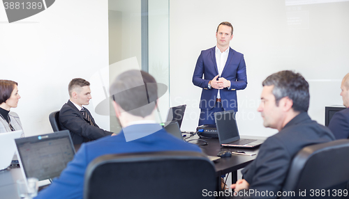 Image of Corporate business team office meeting.