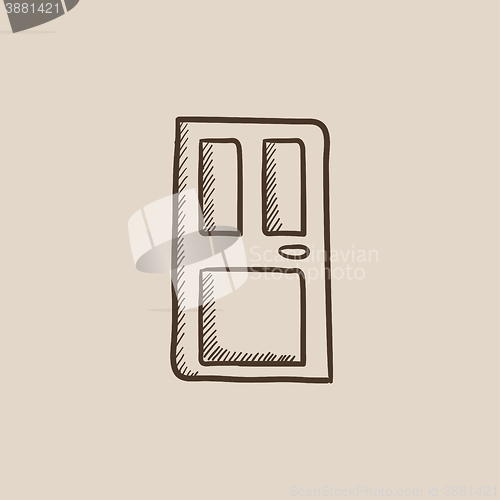 Image of Front door sketch icon.