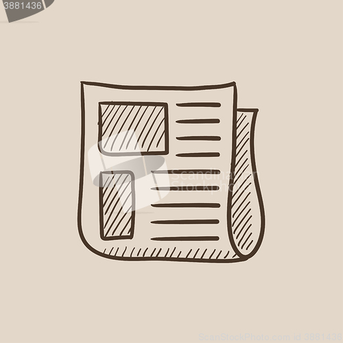 Image of Newspaper sketch icon.