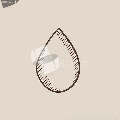 Image of Water drop sketch icon.