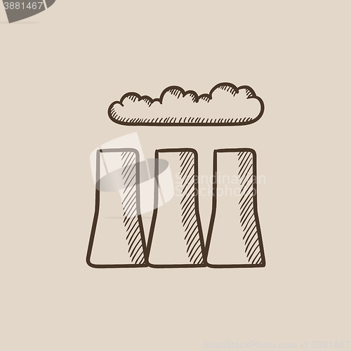 Image of Factory pipes sketch icon