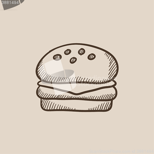 Image of Hamburger sketch icon.