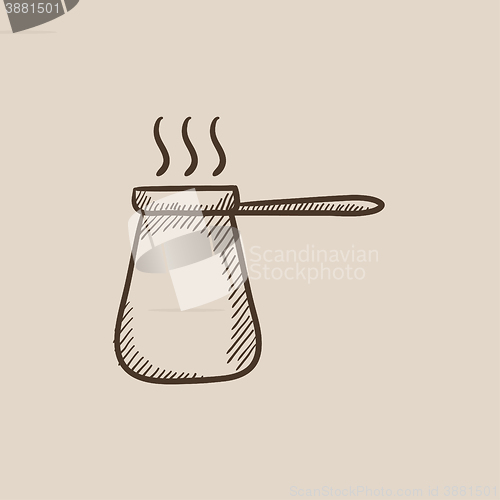 Image of Coffee turk sketch icon.