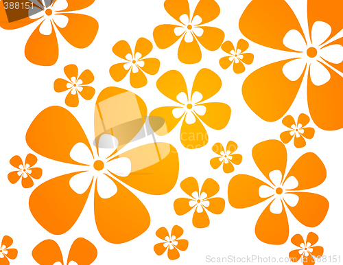 Image of background with flowers in warm colors