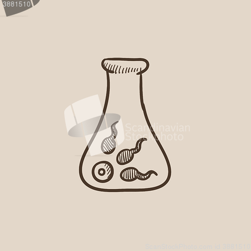 Image of In vitro fertilisation sketch icon.