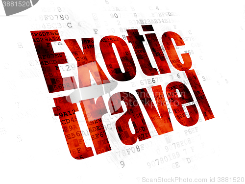 Image of Tourism concept: Exotic Travel on Digital background