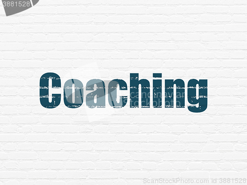 Image of Education concept: Coaching on wall background