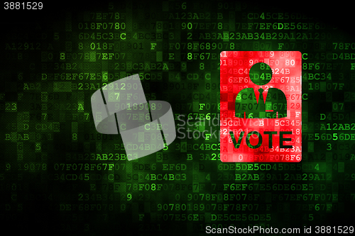 Image of Political concept: Ballot on digital background