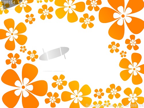 Image of background with flowers in warm colors