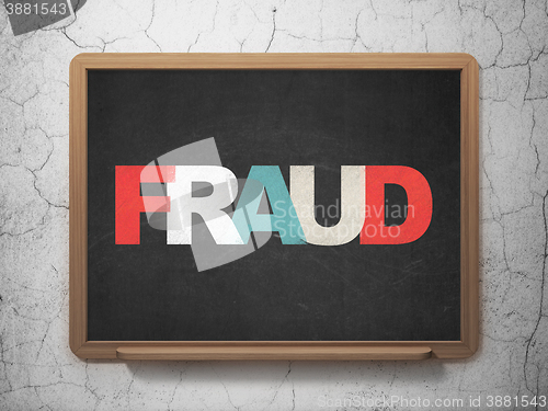 Image of Protection concept: Fraud on School board background