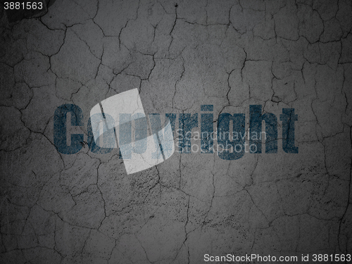 Image of Law concept: Copyright on grunge wall background