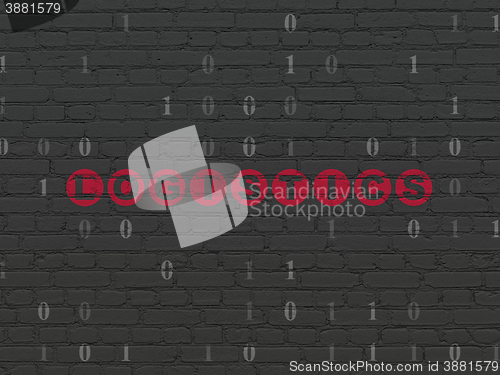 Image of Finance concept: Logistics on wall background